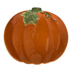 Better Homes and Gardens Pumpkin Patch Platter 13 x 12 Orange Harvest 2009 Limit